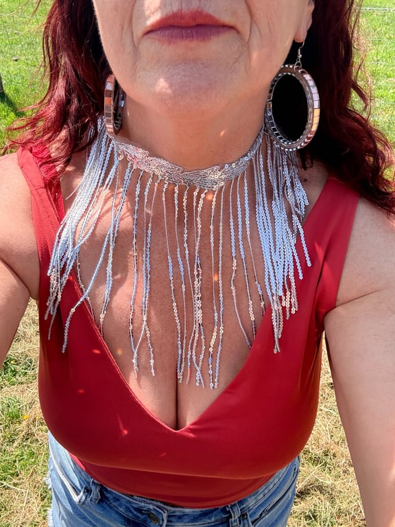 sequin tasstle chokers