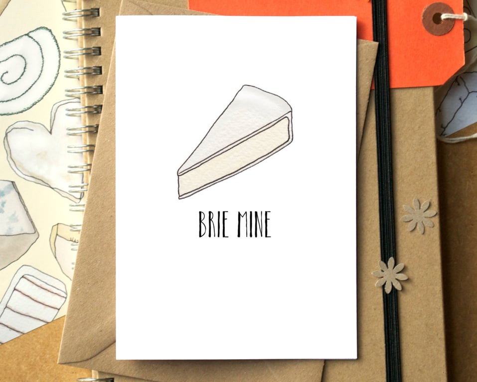 Funny "Brie Mine" Valentine's Card
