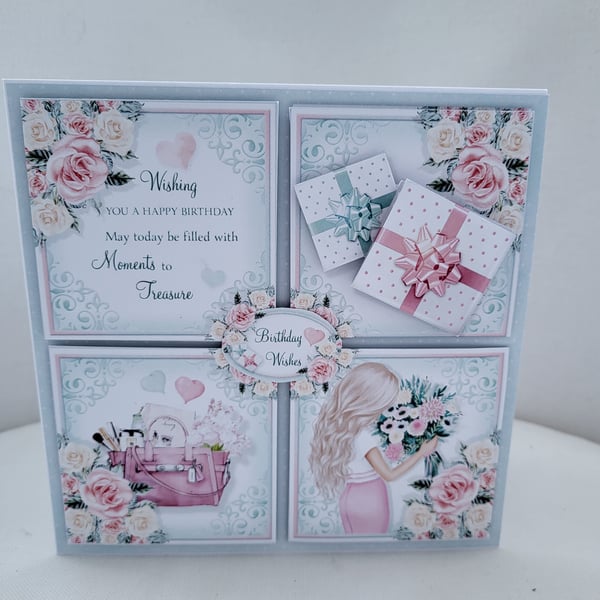 Handmade birthday card for lady. 