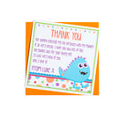Personalised Monster Thank You Notes -pack of 6