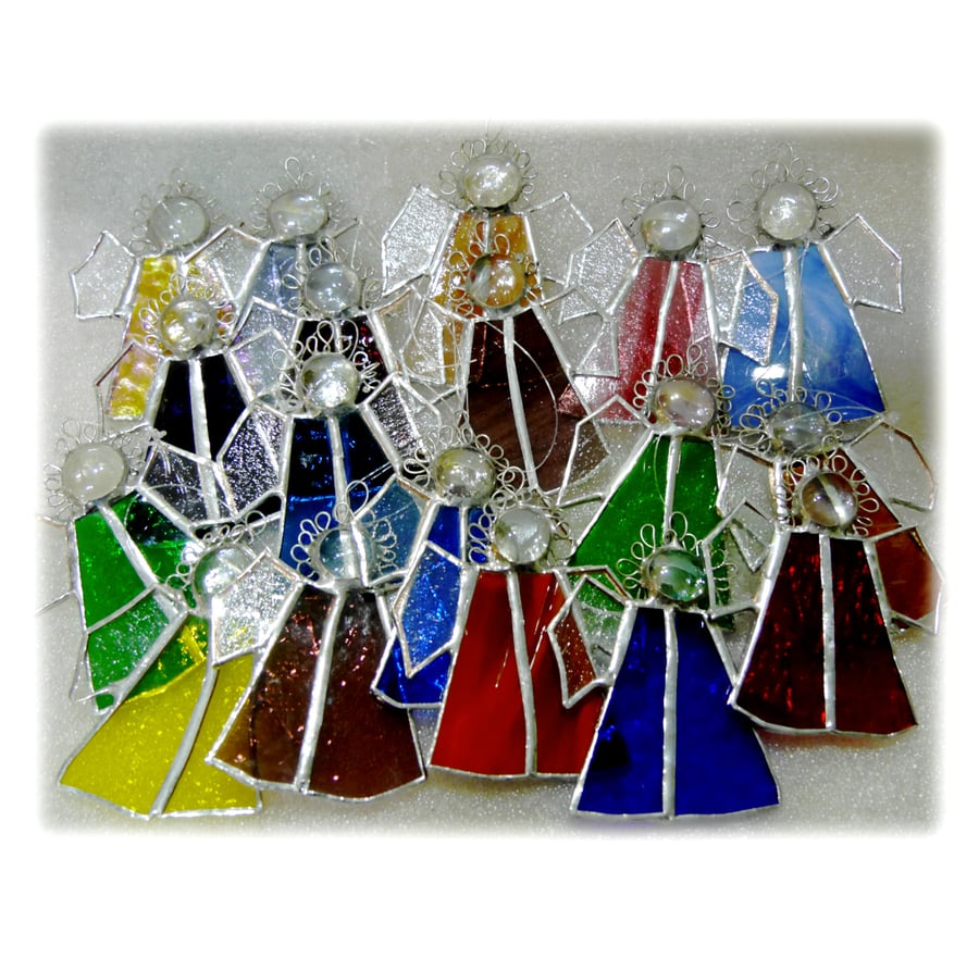 Angel Stained Glass suncatcher Christmas Tree decoration