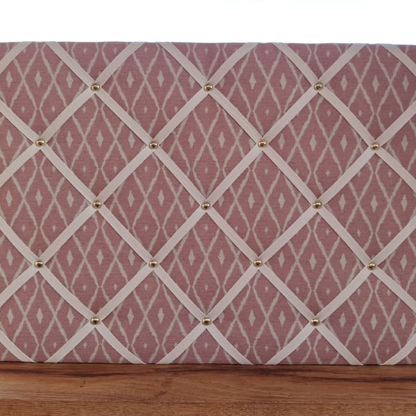 Notice board - Pink with cream braid