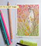 Little Weasel, small animal drawing, letterbox art gift, original art - Image 8