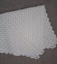 Hand Crochet Cream Baby Blanket Shawl In A Shell Pattern (J172) - Image 1