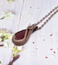 Wire Woven Carnelian and Copper Pendant - Image 7