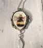 Bee Pattern - Broken China Pendant Necklace - Boho Style - Image 2