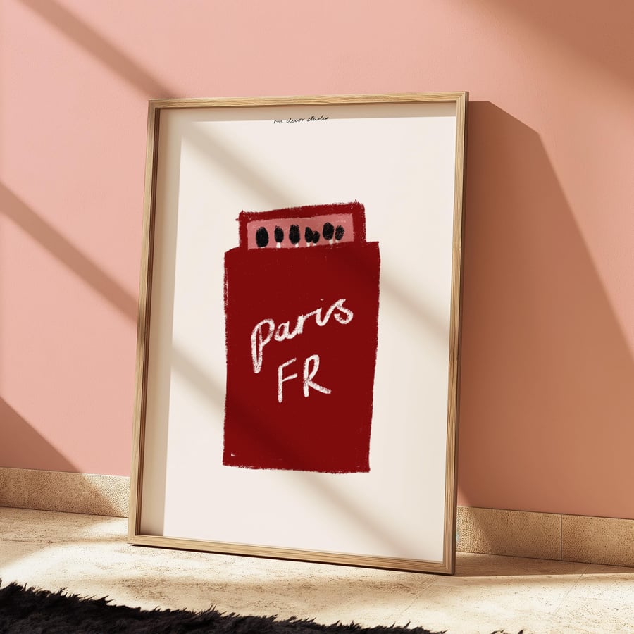 Paris Matchbox Art Print Poster