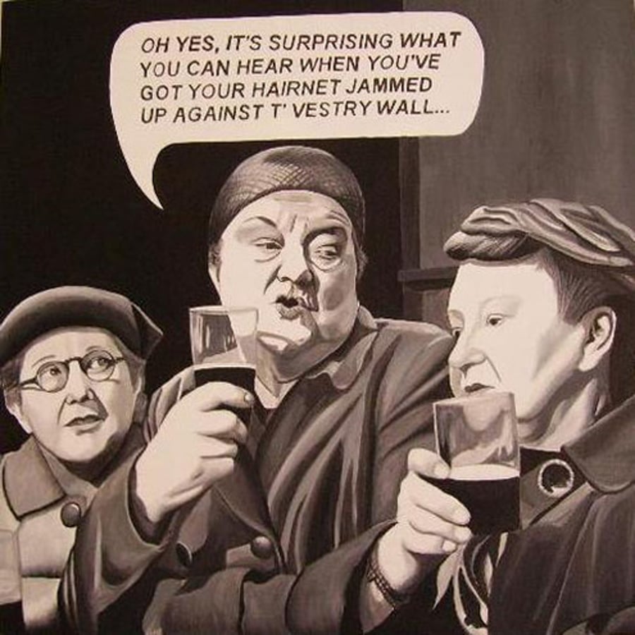 Ena Sharples and co Coronation Street print