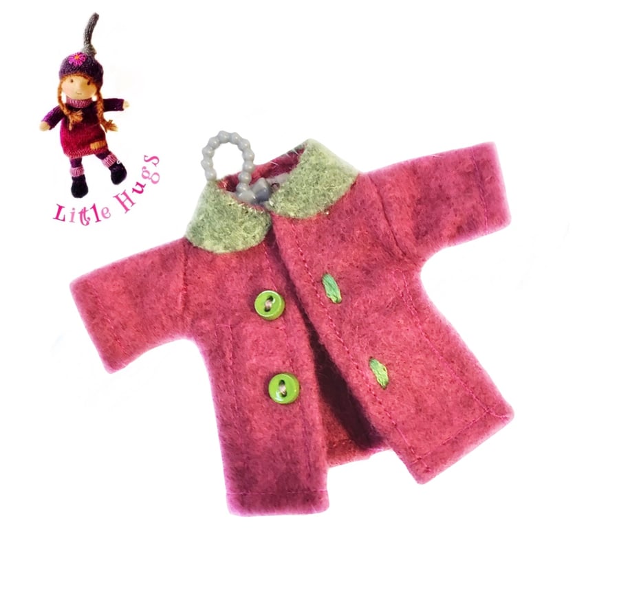 Rose Pink Tailored Coat to fit the Little Hug Dolls