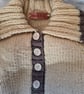 Handknit fairisle children's cardigan with pom pom bunnies - Image 2