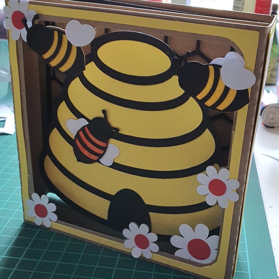 Bee Hive Box Card - any occasion