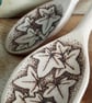 Three pyrography ivy leaf wooden spoons - Image 3