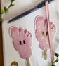 Holographic Pink Foot Ice Cream - Cute Retro Lolly Vinyl Sticker - Image 6