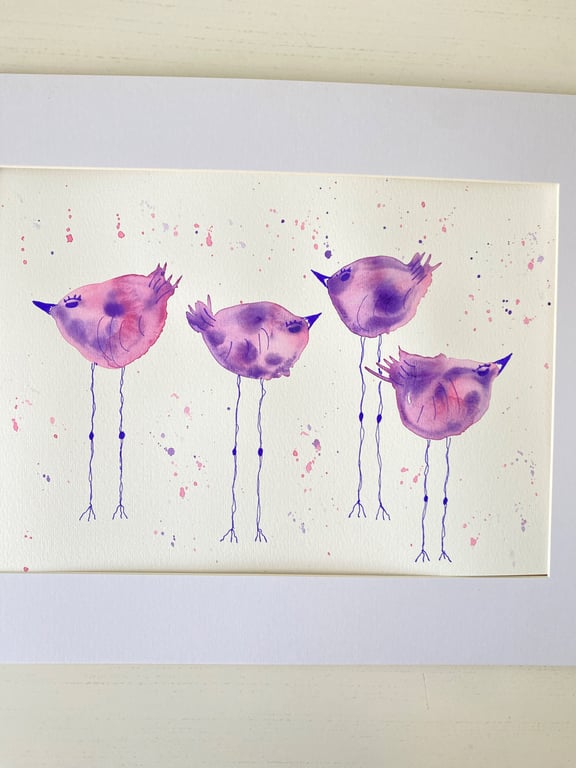 Four Leggy Birds