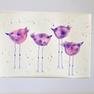 Four Leggy Birds