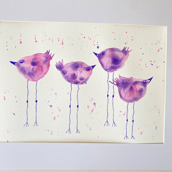 Four Leggy Birds