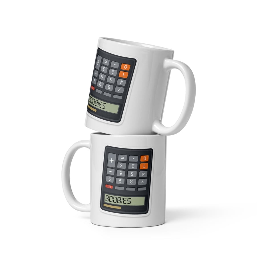 Funny 90s Calculator Joke Mug – Retro Nostalgia Gift