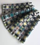 Handwoven Lambswool Cowl in Brown, Teal and Navy 8 - Image 2