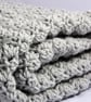 New Baby Gift Grey Baby Blanket, Handmade Crochet Gift, Extra Thick Blanket  - Image 4