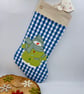 Cute snowman appliqué Christmas stocking - Image 4