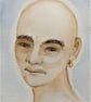Made to order...Spirit Guide portrait ...hand painted ( ref FA  PN A7 ) - Image 1