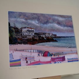  PRINT - Porthminster Beach toward St Ives Harbour