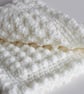 Baby blanket, Cream Handmade Baby Gift, Extra Thick crochet baby blanket - Image 2