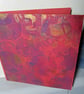 Steampunk Gelli Printed Art Greeting Cards Set One Off Cogs - Image 4