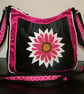 Black, Pink and White flower Handbag - Image 1