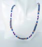 Blue Diamond Crystal Sparkle Necklace 18-20 Inch, Blue Crystal Jewellery Set - Image 2
