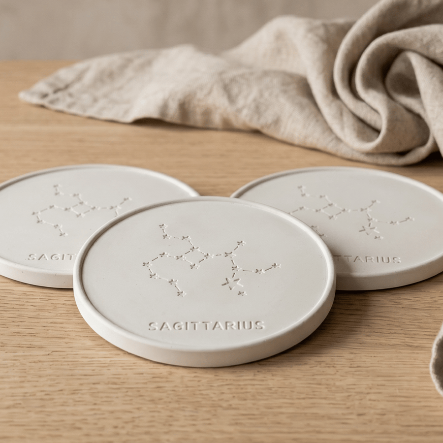 Sagittarius Star Sign Drinks Coaster - Sign of the Zodiac Birthday Gift