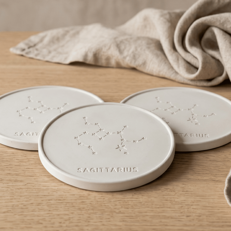 Sagittarius Star Sign Drinks Coaster - Sign of the Zodiac Birthday Gift