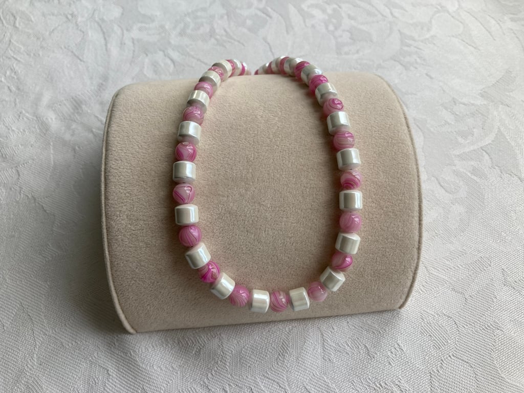 Pink & White Necklace