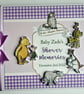 Classic Winnie the Pooh girl baby shower guest book, baby shower gift, lilac - Image 1