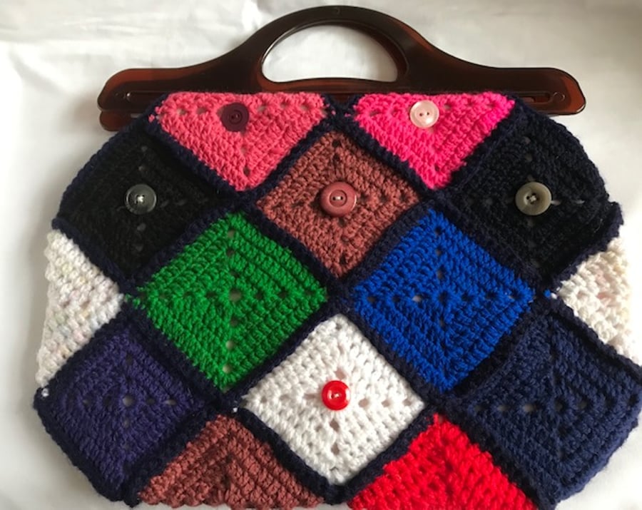 Crochet craft bag, yarn bag, knitting bag