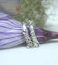 Eco SIlver Textured Half Hoops - Image 1