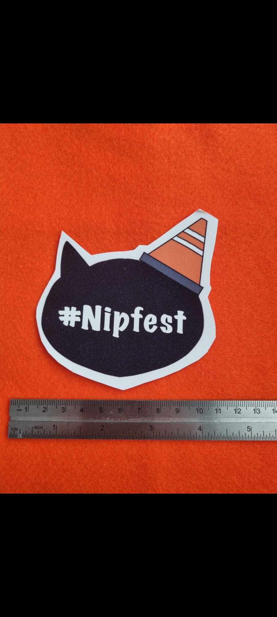 Nipfest Logo glittery iron on transfer