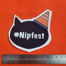 Nipfest Logo glittery iron on transfer
