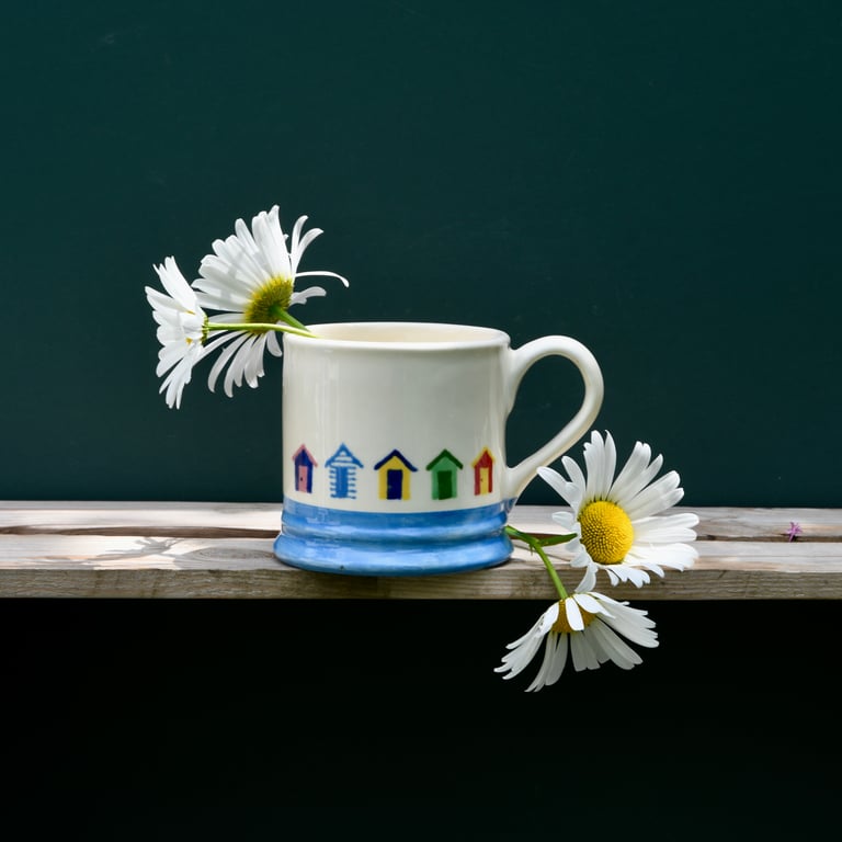 Beach Hut Country Mug - Hand Painted