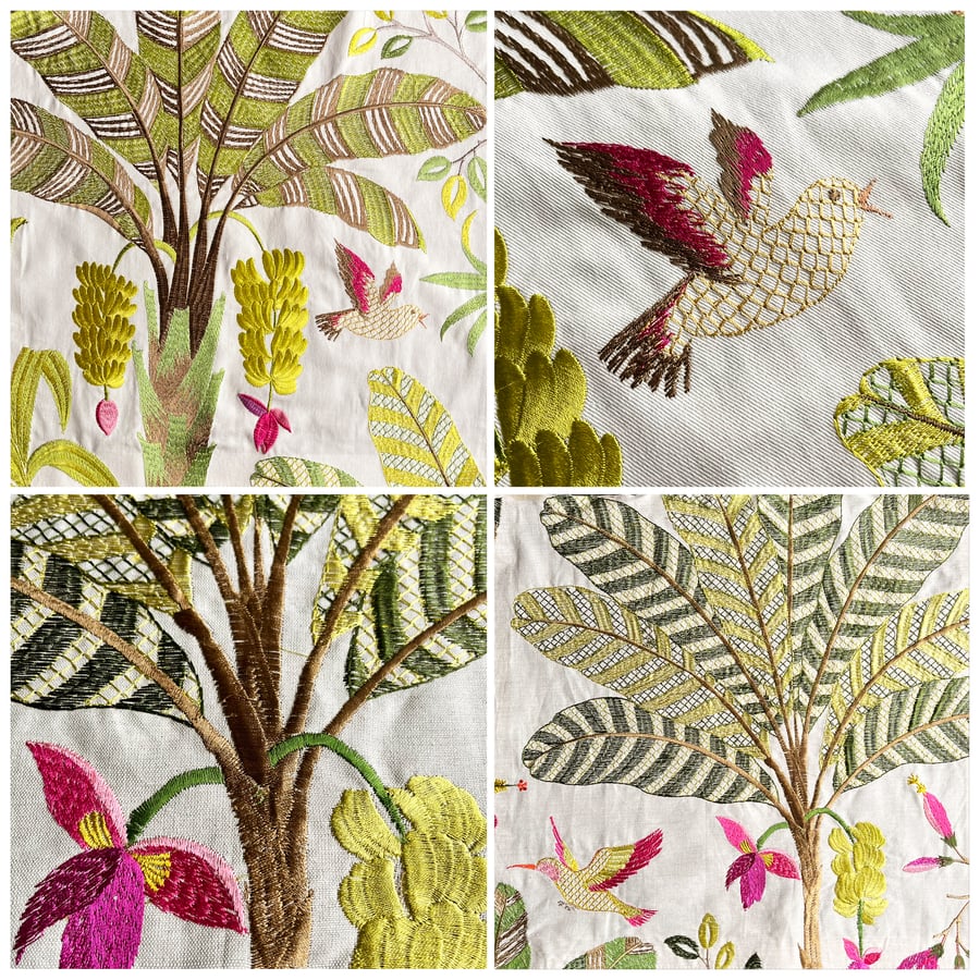 Two fabric samples from a Jane Churchill ex display upholstery book
