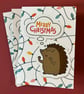 Pack of 6 Merry Christmas hedgehog cards. Festive hedgehog cards. - Image 5