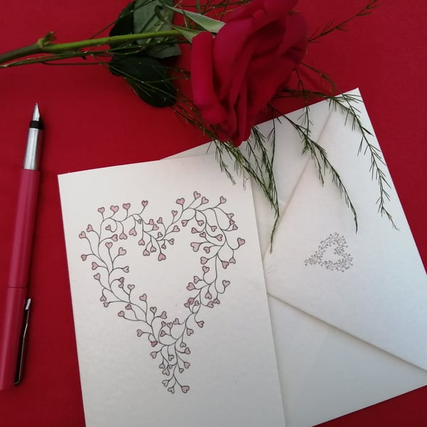 Hearts Greetings Card