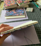 Hand Bound A7 Watercolour Sketchbook with Coptic Stitch Exposed Spine. - Image 8