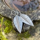 Oxidised Sterling silver tribal shield earrings
