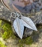 Oxidised Sterling silver tribal shield earrings