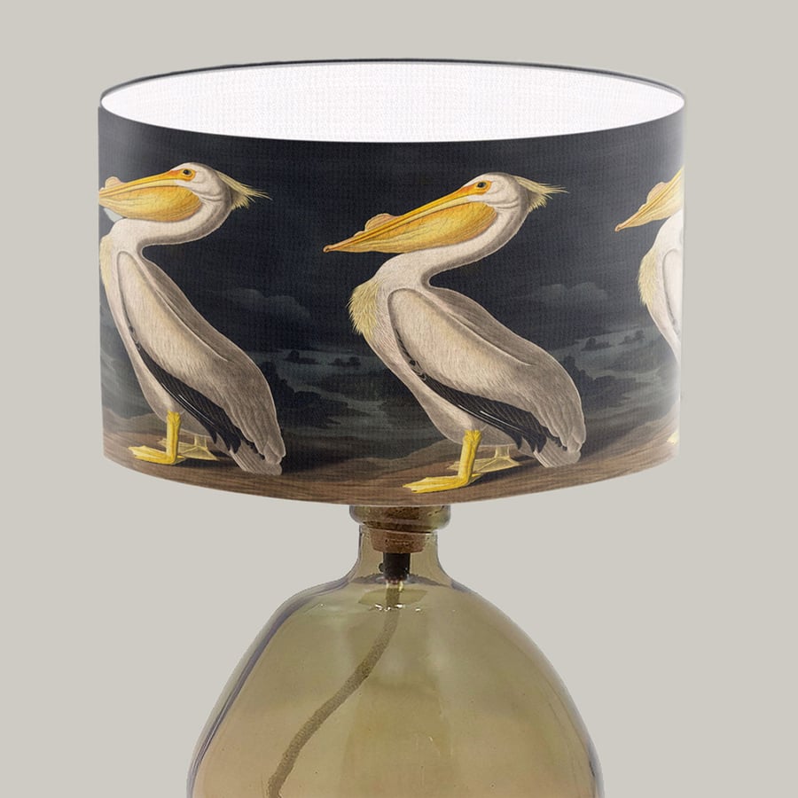 Pelican Lampshade Exotic Bird Print Lampshade Pelican Print