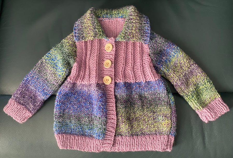 Chunky Hand Knitted Cardigan (Chest 20 to 22”)