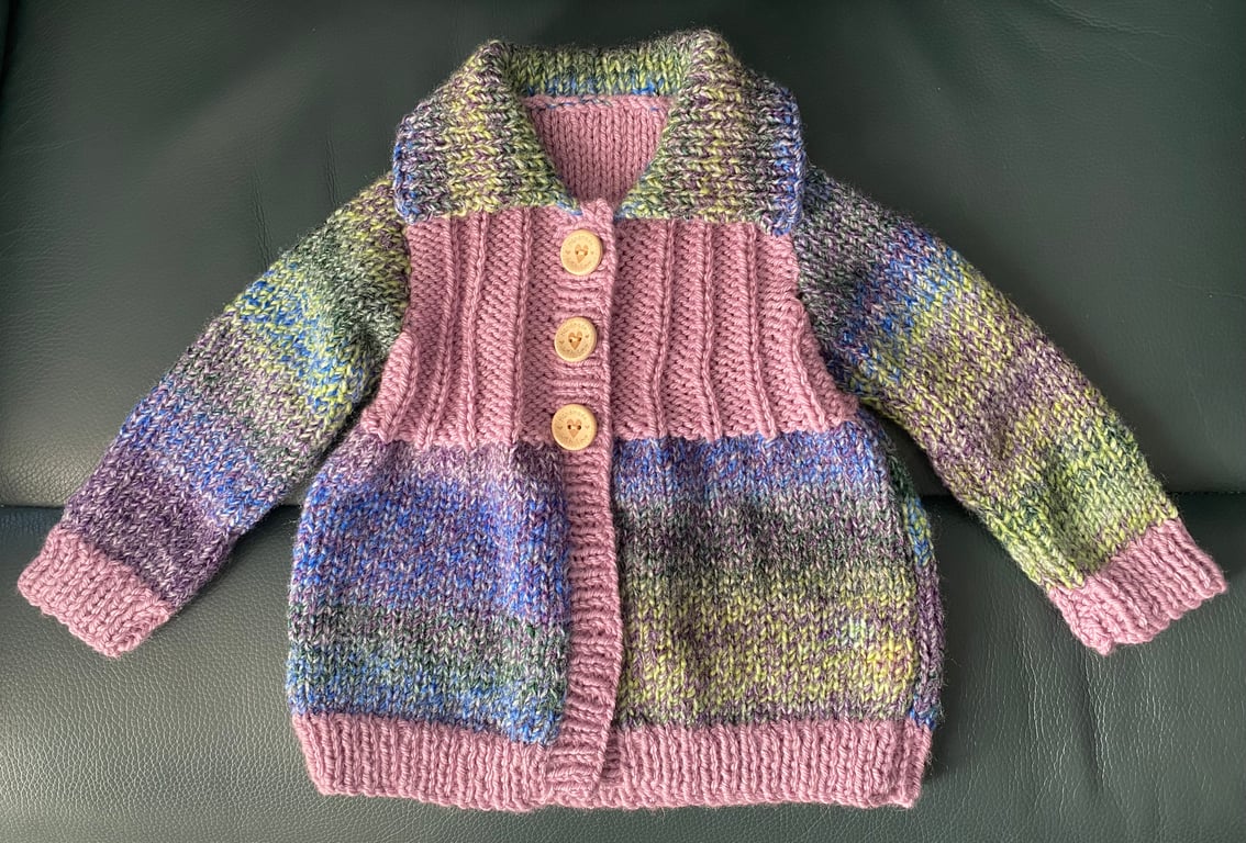 Chunky Hand Knitted Cardigan (Chest 20 to 22”)