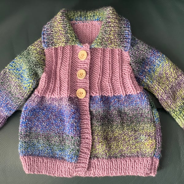 Chunky Hand Knitted Cardigan (Chest 20 to 22”)