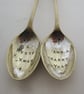 Pair of Apostle Coffeespoons, seconds, Messy Xmas and Crabby New Year - Image 1